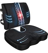 FORTEM Chair Cushion, Seat Cushion for Office Chair, Lumbar Support Pillow for Chair, Car Seat Cu...