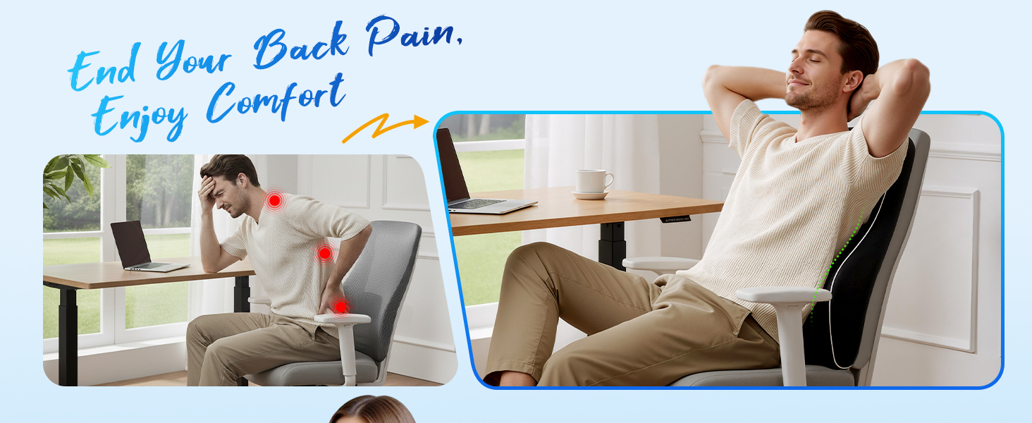 Lumbar Pillow with High Backrest