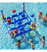 Pool Party Toys Games Set - Giant Inflatable Tic Tac Toe Float Game, Outdoor Pool Games for Adult...