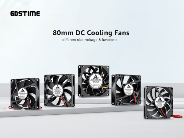 GDSTIME 80mm x 80mm 12 Volt DC Cooling Fans
