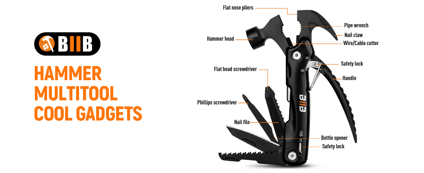 12 in 1 hammer multitool anniversary birthday gifts for men camping essentials survival gear tools