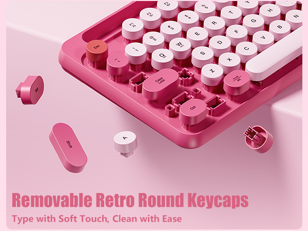 pink wireless keyboard and mouse