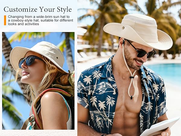 customize hat style sun hat cowboy hat for men women holiday trip