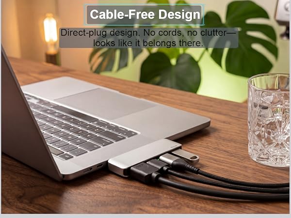 USB C Hub with HDMI, 4-in-1 Multiport Adapter with 4K Output, 3 USB 3.0 Data Ports
