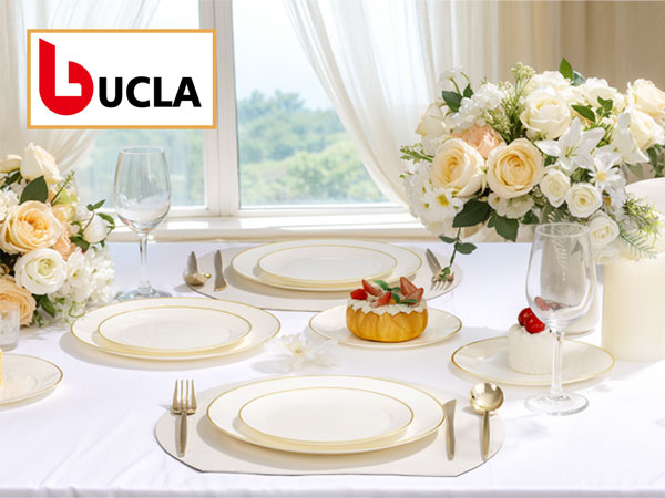 IVORY PLASTIC PLATES