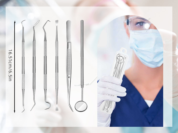 6 Pcs Dental Tools Set