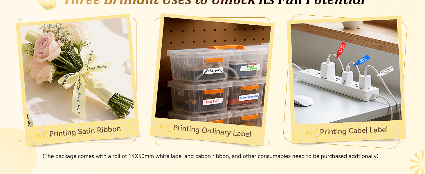 Portable N1 Thermal Transfer Label Maker Machine with Tape