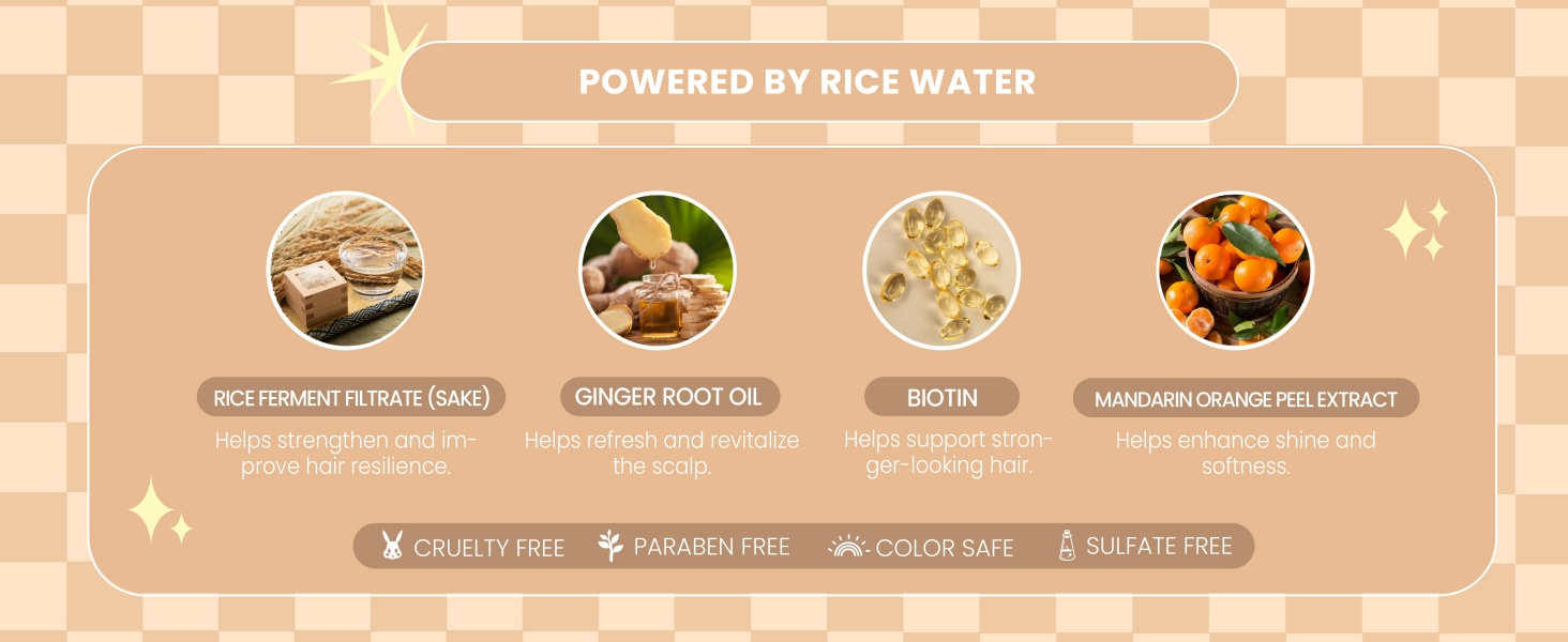 LUSETA rice water shampoo and conditioner