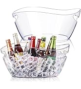 Ice Bucket 2 PCS, Acrylic Ice Bucket for Parties, Mimosa Bar Supplies, Beverage Tub for Champagne...