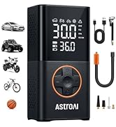 AstroAI L7 Tire Inflator Portable Air Compressor Cordless Mini Bike Pump with Digital Dual Values...