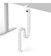 PEGZONE Under Desk Cable Management Spine – Flexible Cable Snake Organizer for Standing Desk, No ...