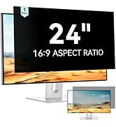 Mamol 24 Inch Computer Privacy Screen Filter for 16:9 Aspect Ratio Widescreen Monitor - Removable...
