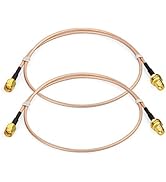 Bingfu WiFi Antenna Extension Cable (2-Pack) RP-SMA Male to RP-SMA Female Bulkhead Mount RG316 Ca...