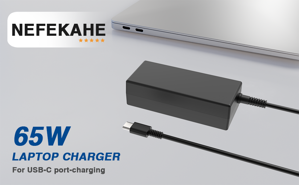 Universal 65W USB C Laptop Charger Replacement for Lenovo,HP, Dell, Acer, Asus, Samsung