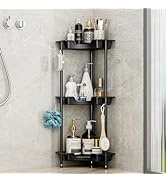 SWTYMIKI Corner Shower Caddy Standing - 3 Tier Rust Proof Floor Standing Shower Organizer with 4 ...