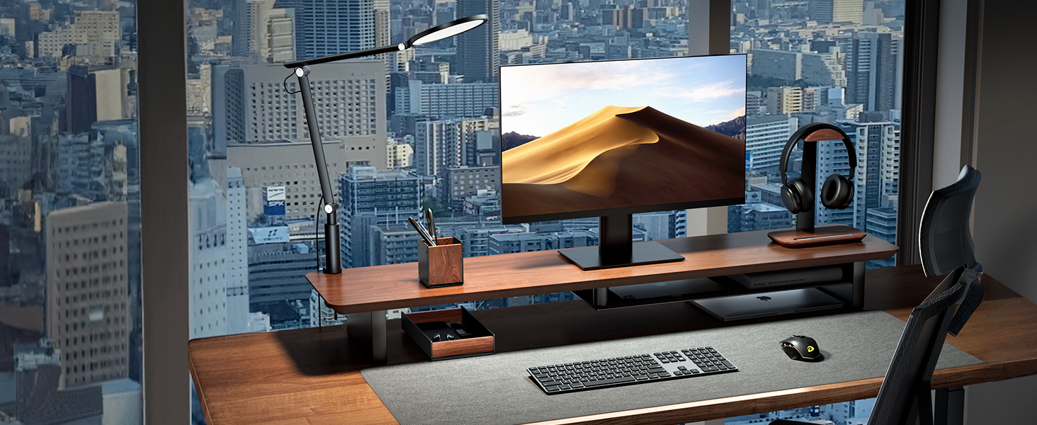 desk shlef lamp workspace