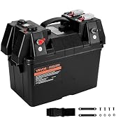 VEVOR Battery Box, Group 24-31 Trolling Motor Battery Box, 12V/24V Marine Batteries Case with PP ...