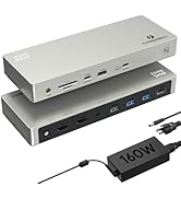 Minthouz Thunderbolt 4 Dock 12-in-1 40Gbps Docking Station with Triple 4K Single 8K@60Hz Display,...