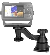 Heavy Duty Fish Finder Mount with Swing Arm, All Aluminum Marine Electronic Mount for Boats &amp; Kay...