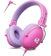 awatrue Kids Headphones for School, 74/85dB Safe Volume Limit, Stereo Sound, Wired On-Ear Headpho...