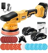 AUTIWOZ Cordless Car Buffer Polisher, 2x2000mAh 21V Batteries 5 Inch Random Orbital Polisher for ...