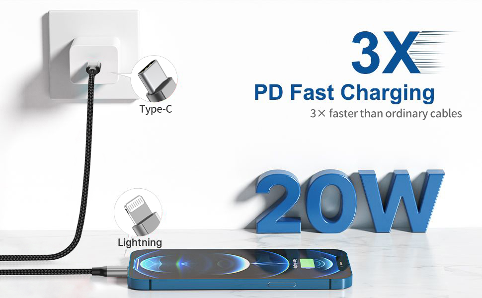 PD iPhone fast charging cable