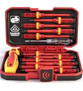 1000V Insulated Electrician Screwdriver Set - 13-Piece Professional Electrical Screwdriver Set In...