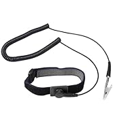 Anti Static Wrist Strap, 11" Anti Static Wristband Grounding Bracelet with Alligator Clip and Ext...