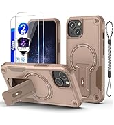 for iPhone 13/iPhone 14 case[Compatible with MagSafe][with 2 * 9H Tempered Glass Screen Protector...