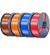 3D Printer Silk Filament, SUNLU Shiny Silk PLA Filament 1.75mm, Smooth Silky Surface, Great Easy ...