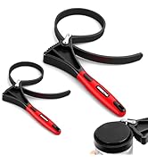 2-Piece Rubber Strap Adjustable Wrench Set Diameter 4