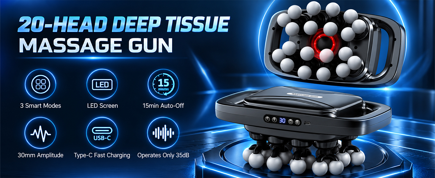 20 head massage gun