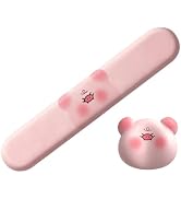 LJYZMD Cute Pig Wrist Rest Support for Mouse &amp; Keyboard Set.17.3".Pink | Circle Curved Ergonomic ...