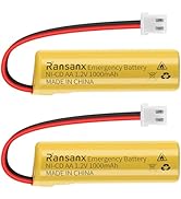 2PCS 1.2V 1000mAh AA Ni-CD Batteries Exit Sign Emergency Light Battery Replacement with 2Pin JST ...