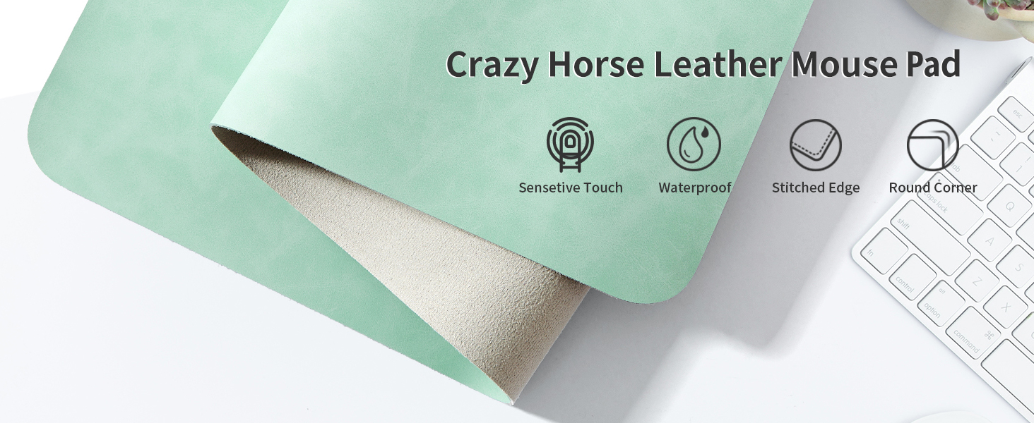 NUOYOU Leather Desk Pad Protector, Laptop Desk Mat, Large Mouse Pad