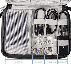 Electronic organizer travel case for cords