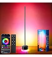 KSIPZE Led Floor Lamp, RGB+IC Corner Floor Lamps with Remote, Button, APP Control 16 Million Colo...