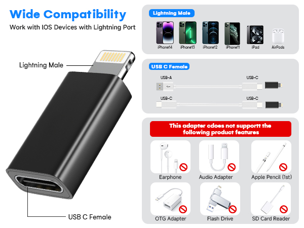 usb c to lightning cable adapter usb to lightning adapter usbc to lightning adapter for iphone