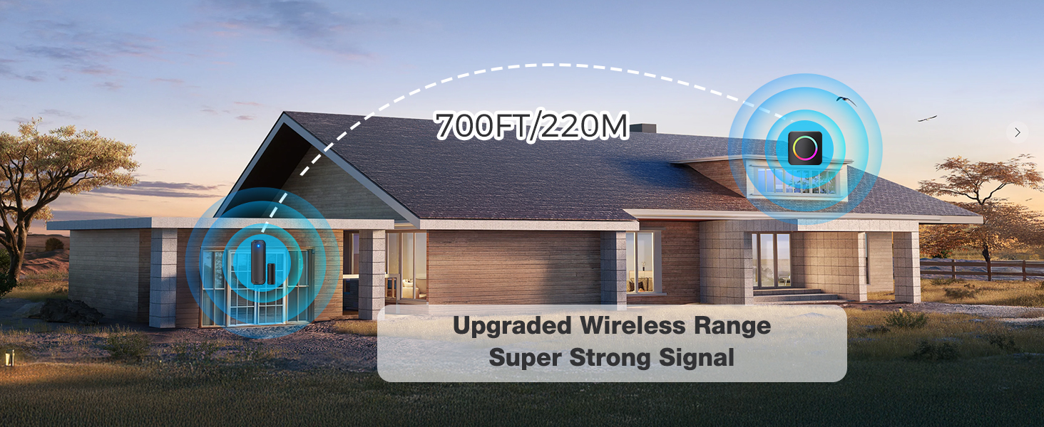 door sensor chime long wireless range