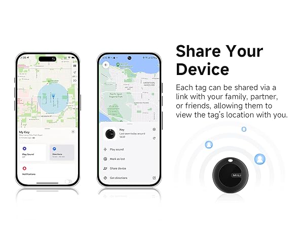 AirTag Bluetooth Tracker iOS or Android, Tracking Tag Key Finder Luggage Tracker Item Locator