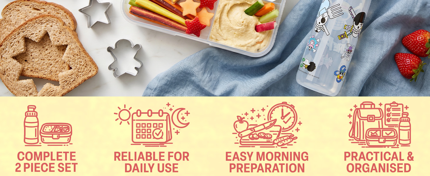 Get Trend One Piece Lunch Box &amp;amp; Water Bottle Set