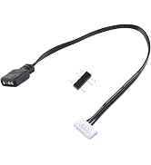 Black for Coolmoon-Fan Controller 5V 3 Pin to 6pin 4Pin Transfer Adapter Cable 5V ARGB 3Pin to 4P...