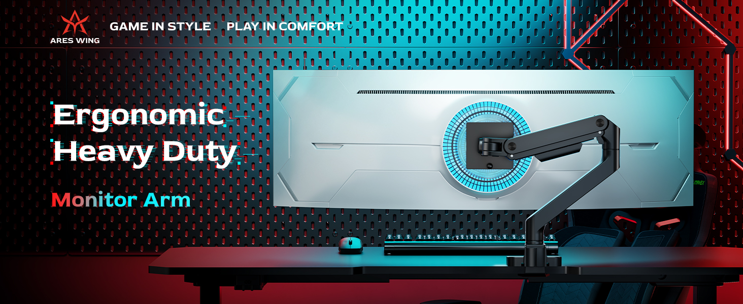 ergonomic heavy duty monitor arm