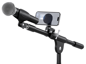 iPhone holder for microphone stand