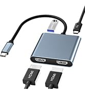 USB C to DUAL HDMI 4 PORT