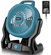 HEINPRO Battery Operated Fan Compatible with Makita 18V Battery (No Battery) with AC Adapter Up t...