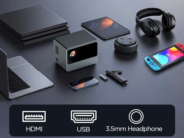 1080p 4k smart projector portable wireless indoor outdoor video projector with wifi and bluetooth