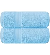 BOUTIQUO Cotton 2 Pack Oversized Bath Towel Set, Large Bath Towels 27x54, Ultra Soft, Absorbent, ...