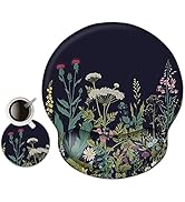 AIMSA Ergonomic Mouse Pad with Wrist Rest Support Gel Memory, Non-Slip PU Base Wrist Rest Pad for...