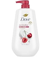 Dove Body Wash with Pump Revitalizante Cherry &amp; Chia Milk, for Renewed, Healthy Looking Skin, Moi...